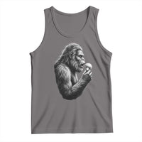 Bigfoot Mushroom Tank Top Vintage Sasquatch Art Mystical Nature Lover Retro