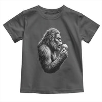 Bigfoot Mushroom Toddler T Shirt Vintage Sasquatch Art Mystical Nature Lover Retro