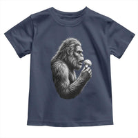 Bigfoot Mushroom Toddler T Shirt Vintage Sasquatch Art Mystical Nature Lover Retro