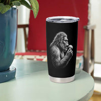 Bigfoot Mushroom Tumbler Cup Vintage Sasquatch Art Mystical Nature Lover Retro