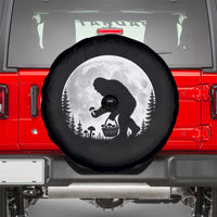 Bigfoot Mushroom Hunter Spare Tire Cover Vintage Sasquatch Art Mystical Nature Lover Retro Full Moon