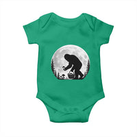 Bigfoot Mushroom Hunter Baby Onesie Vintage Sasquatch Art Mystical Nature Lover Retro Full Moon