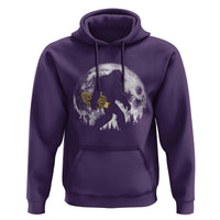 Bigfoot with Morel Mushroom Hoodie Sasquatch Fungi Full Moon Silhouette Graphic