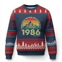 40th Birthday Ugly Christmas Sweater Vintage 1986 Weird Being the Same Age as Old People 40 Year Old Gift