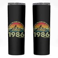 40th Birthday Skinny Tumbler Vintage 1986 Weird Being the Same Age as Old People 40 Year Old Gift