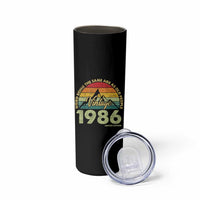 40th Birthday Skinny Tumbler Vintage 1986 Weird Being the Same Age as Old People 40 Year Old Gift