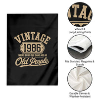40th Birthday Garden Flag Vintage 1986 40 Year Old Gift Weird Being the Same Age as Old People