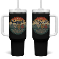 Vintage 1986 40th Birthday Tumbler With Handle 40 Year Old Gift Weird Being the Same Age as Old People