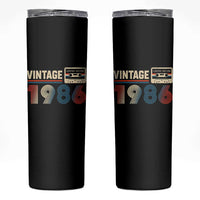 Vintage 1986 40th Birthday Gifts Skinny Tumbler 40 Year Old Favors