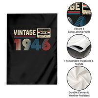Vintage 1946 80th Birthday Gifts Garden Flag 80 Year Old Favors