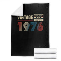 Vintage 1976 50th Birthday Gifts Throw Blanket 50 Year Old Favors