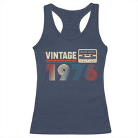 Vintage 1976 50th Birthday Gifts Racerback Tank Top 50 Year Old Favors