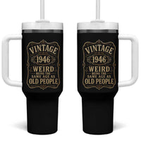 80th Birthday Tumbler With Handle Vintage 80yr 1946 80 Year Old Gift Weird Being the Same Age as Old People