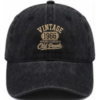 60th Birthday Washed Cotton Baseball Cap Vintage 1966 60 Year Old Gift Weird Being the Same Age as Old People