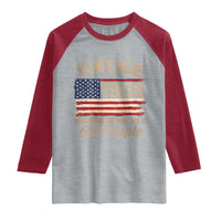 70th Birthday Raglan Shirt Vintage 1956 Weird Being the Same Age as Old People USA Flag