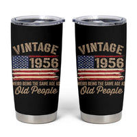 70th Birthday Tumbler Cup Vintage 1956 Weird Being the Same Age as Old People USA Flag