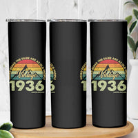 90th Birthday Skinny Tumbler Vintage 1936 Weird Being the Same Age as Old People 90 Year Old Gift