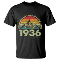 90th Birthday T Shirt Vintage 1936 Weird Being the Same Age as Old People 90 Year Old Gift