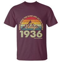 90th Birthday T Shirt Vintage 1936 Weird Being the Same Age as Old People 90 Year Old Gift