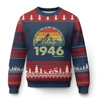 80th Birthday Ugly Christmas Sweater Vintage 1946 Weird Being the Same Age as Old People 80 Year Old Gift