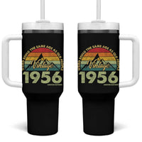 70th Birthday Tumbler With Handle Vintage 1956 Weird Being the Same Age as Old People 70 Year Old Gift
