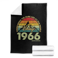 60th Birthday Throw Blanket Vintage 1966 Weird Being the Same Age as Old People 60 Year Old Gift