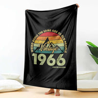 60th Birthday Throw Blanket Vintage 1966 Weird Being the Same Age as Old People 60 Year Old Gift