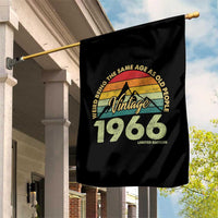 60th Birthday Garden Flag Vintage 1966 Weird Being the Same Age as Old People 60 Year Old Gift