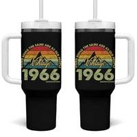 60th Birthday Tumbler With Handle Vintage 1966 Weird Being the Same Age as Old People 60 Year Old Gift