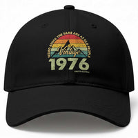 50th Birthday Baseball Cap Vintage 1976 Weird Being the Same Age as Old People 50 Year Old Gift