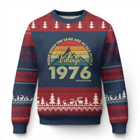 50th Birthday Ugly Christmas Sweater Vintage 1976 Weird Being the Same Age as Old People 50 Year Old Gift