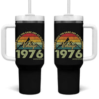 50th Birthday Tumbler With Handle Vintage 1976 Weird Being the Same Age as Old People 50 Year Old Gift