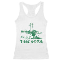 Philly Goose Racerback Tank Top Funny Philadelphia Fan Silly Gooses - Wonder Print Shop