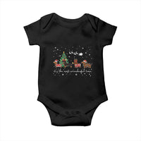 Dachshund Christmas Baby Onesie Funny Weiner Dog Lovers Its The Most Wienderful Time - Wonder Print Shop