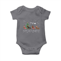 Dachshund Christmas Baby Onesie Funny Weiner Dog Lovers Its The Most Wienderful Time - Wonder Print Shop