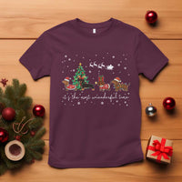 Dachshund Christmas T Shirt Funny Weiner Dog Lovers Its The Most Wienderful Time - Wonder Print Shop
