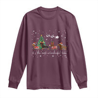 Dachshund Christmas Long Sleeve Shirt Funny Weiner Dog Lovers Its The Most Wienderful Time - Wonder Print Shop