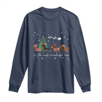 Dachshund Christmas Long Sleeve Shirt Funny Weiner Dog Lovers Its The Most Wienderful Time - Wonder Print Shop