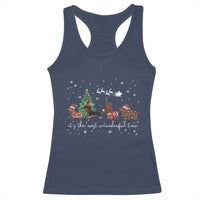 Dachshund Christmas Racerback Tank Top Funny Weiner Dog Lovers Its The Most Wienderful Time - Wonder Print Shop