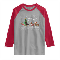 Dachshund Christmas Raglan Shirt Funny Weiner Dog Lovers Its The Most Wienderful Time - Wonder Print Shop