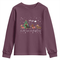 Dachshund Christmas Youth Sweatshirt Funny Weiner Dog Lovers Its The Most Wienderful Time - Wonder Print Shop