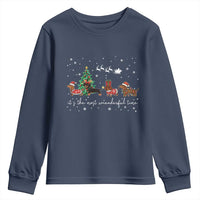 Dachshund Christmas Youth Sweatshirt Funny Weiner Dog Lovers Its The Most Wienderful Time - Wonder Print Shop