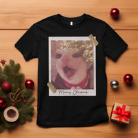 Meowy Christmas T Shirt Funny Cat Lovers Xmas Vintage Photo - Wonder Print Shop