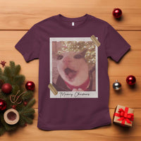 Meowy Christmas T Shirt Funny Cat Lovers Xmas Vintage Photo - Wonder Print Shop