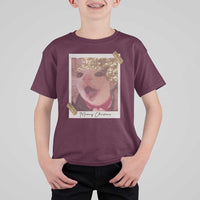 Meowy Christmas T Shirt For Kid Funny Cat Lovers Xmas Vintage Photo - Wonder Print Shop