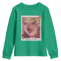 Meowy Christmas Youth Sweatshirt Funny Cat Lovers Xmas Vintage Photo - Wonder Print Shop