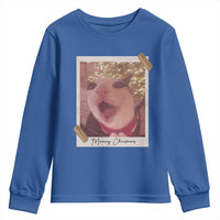 Meowy Christmas Youth Sweatshirt Funny Cat Lovers Xmas Vintage Photo - Wonder Print Shop