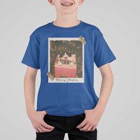 Meowy Christmas T Shirt For Kid Cute Cat Lovers Xmas Retro Vintage Photo - Wonder Print Shop