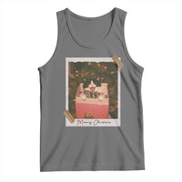 Meowy Christmas Tank Top Cute Cat Lovers Xmas Retro Vintage Photo - Wonder Print Shop