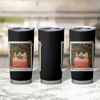 Meowy Christmas Tumbler Cup Cute Cat Lovers Xmas Retro Vintage Photo - Wonder Print Shop